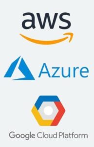 Azure, AWS, GCP Logos